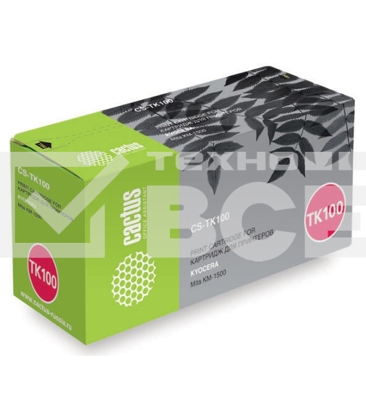 Картридж лазерный Cactus CS-TK100 черный (6000 стр.) для Kyocera Mita KM-1500/1815/1820