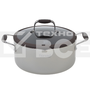 Кастрюля с/кр RDA-532 Latte (24 см 3,5 л, ручки из нержавеющей стали и силикона) Rondell