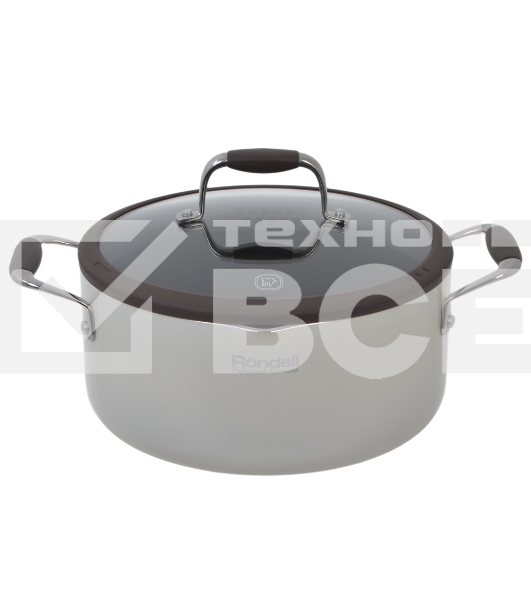 Кастрюля с/кр RDA-532 Latte (24 см 3,5 л, ручки из нержавеющей стали и силикона) Rondell