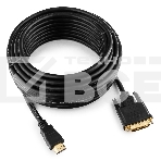 Кабель HDMI-DVI Cablexpert CC-HDMI-DVI-10MC, 19M/19M, single link, медь, позол.разъемы, экран, 10м, черный, пакет, фото5