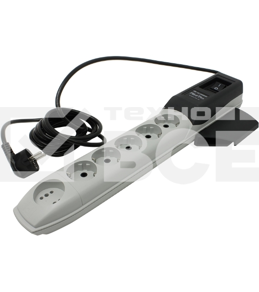 Сетевой фильтр ZIS Pilot Pro 6 розеток (5 евро + 1Gadget Parking) 1.8 м, автомат защиты Surge protector Pilot PRO 6 outlets (5 euro + 1 without ground) 10A / 2.2kVt, 1.8m, automatic circuit-breaker
