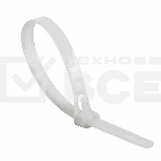 Хомут-стяжка нейлоновая многоразовая Rexant 300x7,5 мм, белая, упаковка 100 шт., фото 1