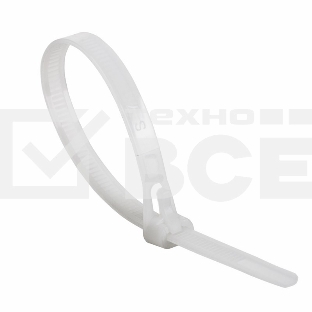Хомут-стяжка нейлоновая многоразовая Rexant 300x7,5 мм, белая, упаковка 100 шт.