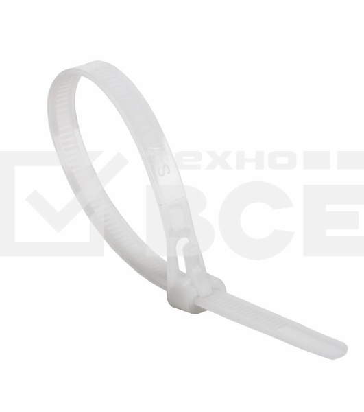 Хомут-стяжка нейлоновая многоразовая Rexant 300x7,5 мм, белая, упаковка 100 шт.