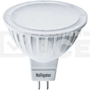 Лампа светодиодная Navigator NLL-MR16-5-12-3K-GU5.3 5Вт 3000К тепл. бел. GU5.3 360лм 12В