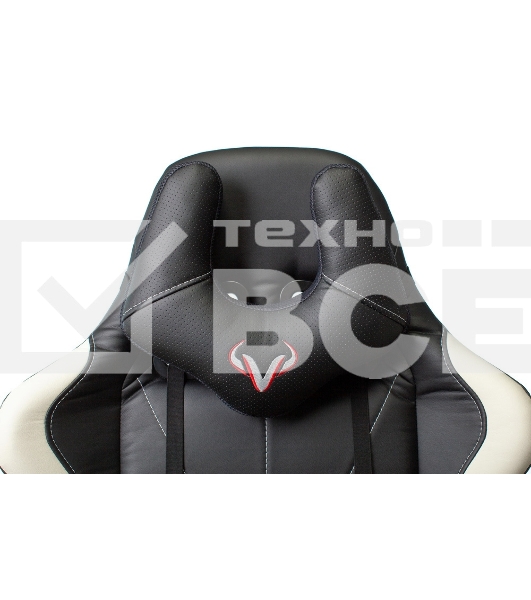 Кресло игровое Бюрократ VIKING 5 AERO WHITE черный/белый искусственная кожа