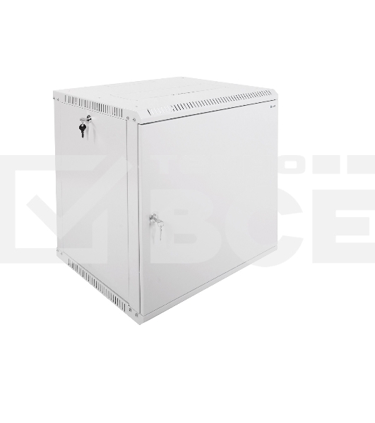 Шкаф настенный ЦМО ШРН-Э-12.500.1 12U 600x520мм пер.дв.стал.лист несъемные бок.пан. серый