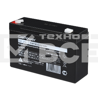 Аккумулятор свинцово-кислотный GoPower LA-6120 6V 12Ah (1/10)