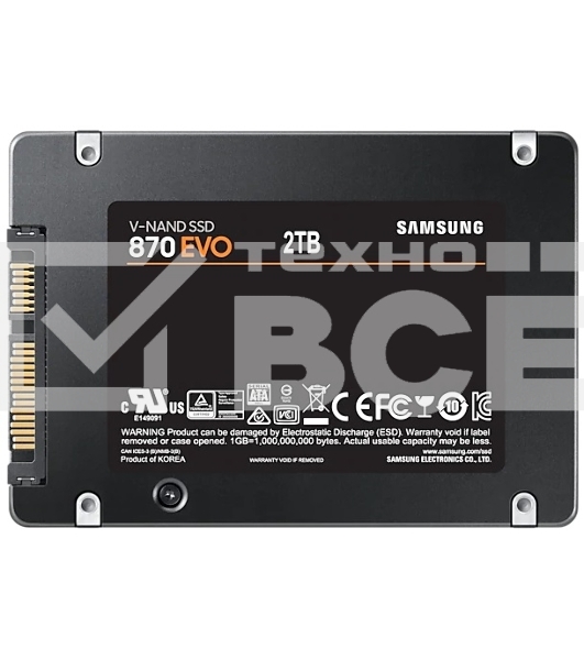 Накопитель SSD Samsung 870 EVO, 2Tb, SATA III, 2.5