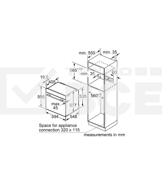 Встраиваемый электрический духовой шкаф Bosch HBG656RS1M Series 8