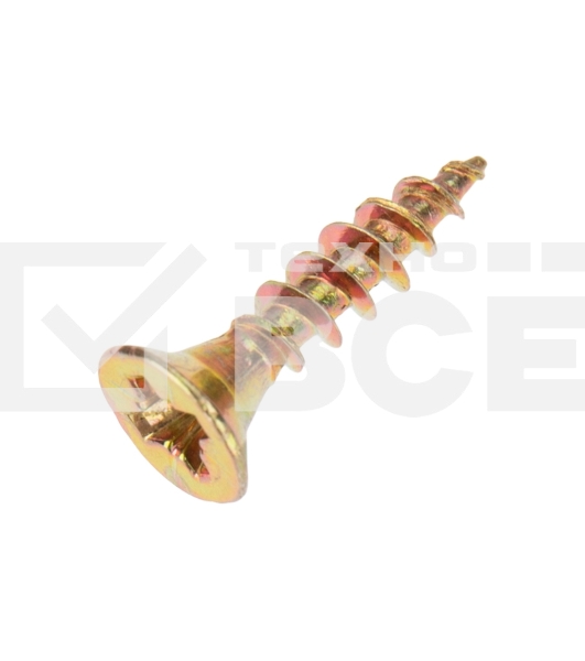 Саморез универсальный Kranz 3х16 желтый цинк, пакет (1000 шт/уп)