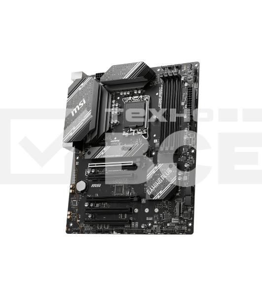 Материнская плата MSI B760 GAMING PLUS WIFI, LGA 1700, Intel B760, 4xDDR5, 4xSATA, 2xM.2, 1xPCI-E 4.0 x16, 3xPCI-E 3.0 x1, 1xDP, 1xHDMI, 1x 2.5Gb LAN, 2xUSB-A 3.2 Gen 2, 4xUSB 2.0, 5x3.5 мм, 7.1, Standard-ATX