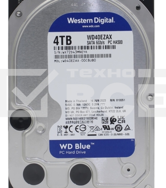 Жесткий диск Western Digital  SATA 4TB 6GB/S 256MB BLUE WD40EZAX