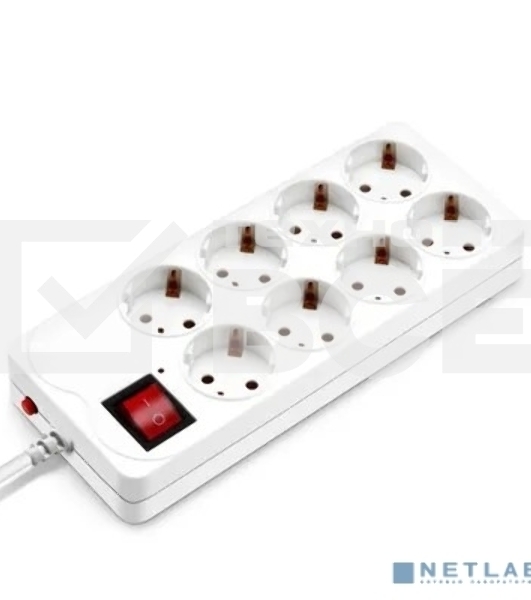 Сетевой фильтр Buro 800SH-1.8-W 1.8м (8 розеток) белый (коробка)