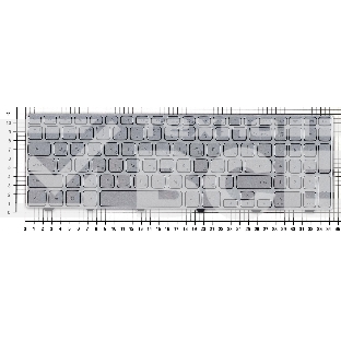 Клавиатура для ноутбука Dell Inspiron 15-7000 7537 серебристая с подсветкой
