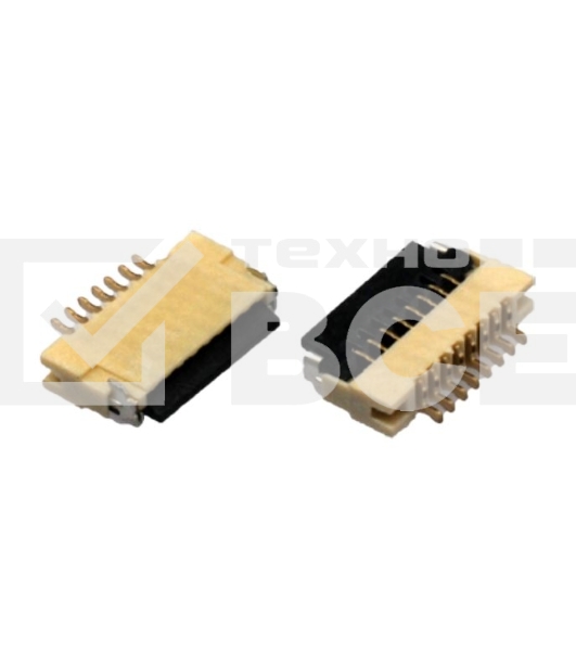 Разъем FPC Flip-Lock 1010-24RLGF 24 pin высота 1мм шаг 1мм