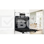 Встраиваемый духовой шкаф Bosch, Serie 8, объем 67 л , 12 режимов нагрева, 4D Hotair, телескопические направляющие, пиролиз, сенсорное управление, 40 автоматических программ, цвет белый, фото2