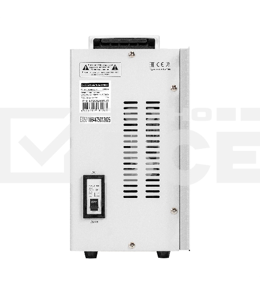 Стабилизатор напряжения настенный ExeGate Master Turbo XV-5000 (5000ВА, вход 80-265В, цветной дисплей, выход 220В±8%, КПД 98%, 5 уровней защиты, задержка, усиленный метал.корпус, клем.колодка+2*Schuko, RTL)