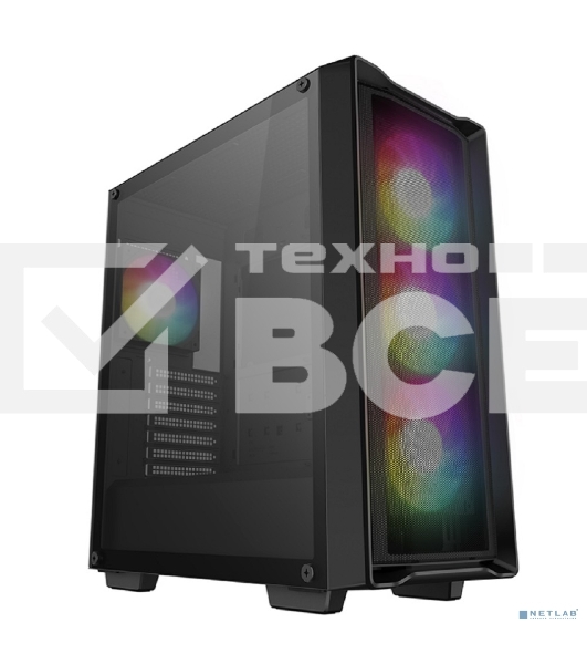 Компьютерный корпус Deepcool CC560 MESH V2 черный без БП ATX 8x120mm 5x140mm 1xUSB2.0 audio bott PSU