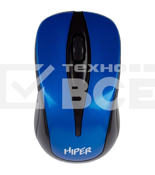 Мышь беспроводная HIPER HOMW-062 синий, 1000 dpi, радиоканал, USB, кнопки - 3