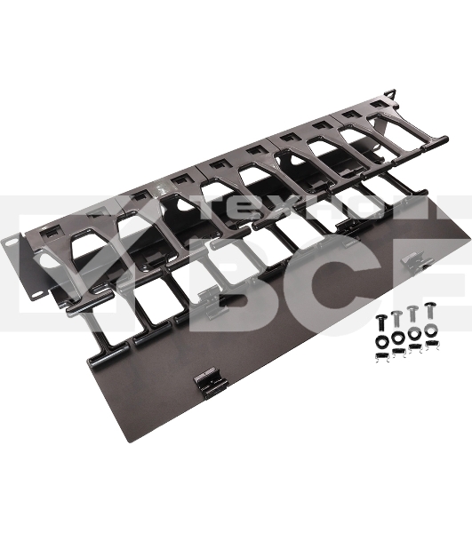 Кабельный органайзер горизонтальный Lanmaster LAN-ORG-PF/S-2U односторонний пальцы 2U шир.:19'