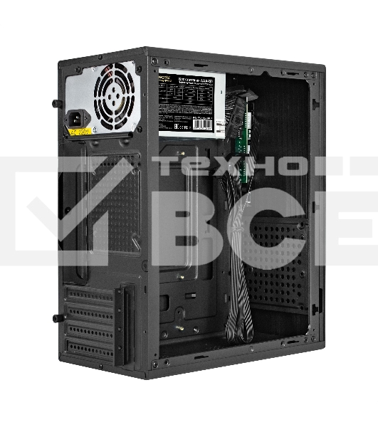 Компьютерный корпус Minitower ExeGate BAA-303M-AAA450 (mATX, БП AAA450 с вент. 8см, 2*USB, HD Audio, черный)