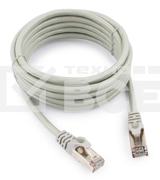 Патч-корд FTP Cablexpert кат.6, 3м, литой, многожильный (серый)