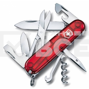 Нож перочинный Victorinox Climber (1.3703.T) 91мм 14функций красный полупрозначный карт.коробка