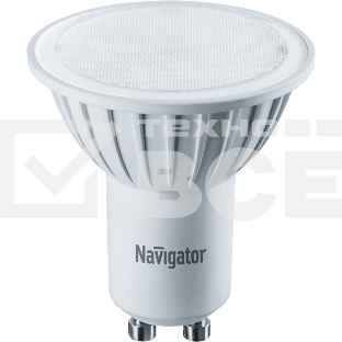 Лампа светодиодная Navigator NLL-PAR16-5-230-3K-GU10 5Вт 3000К тепл. бел. GU10 360лм 170-260В
