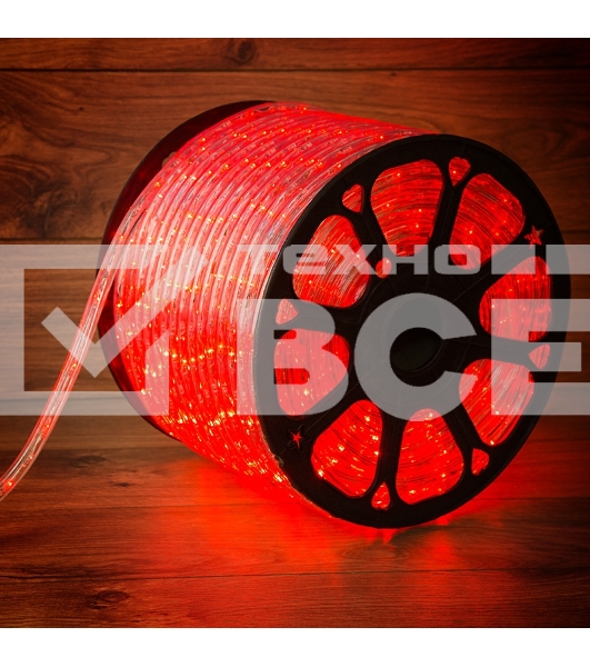 Дюралайт LED, постоянное свечение (2W) - красный, 36 LED/м, бухта 100м Neon-Night