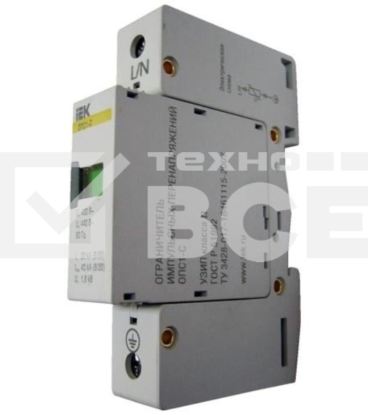 Ограничитель перенапряжения ОПС1-C 1P ИЭК MOP20-1-C