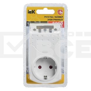 Розетка-таймер электронный 1мин 7дн 140on/off 16А IP20 IEK РТЭ-1