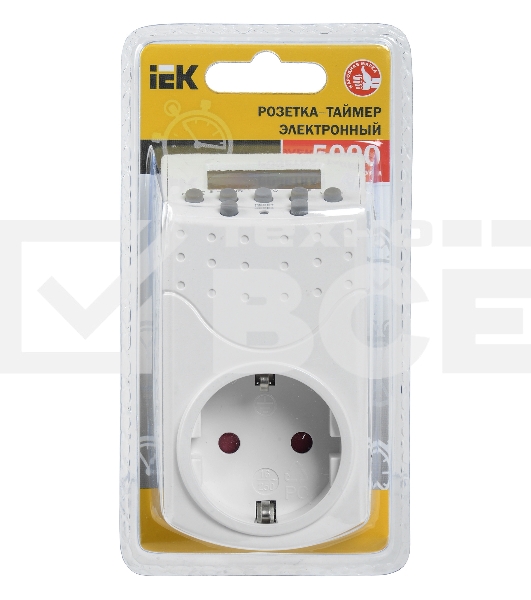 Розетка-таймер электронный 1мин 7дн 140on/off 16А IP20 IEK РТЭ-1