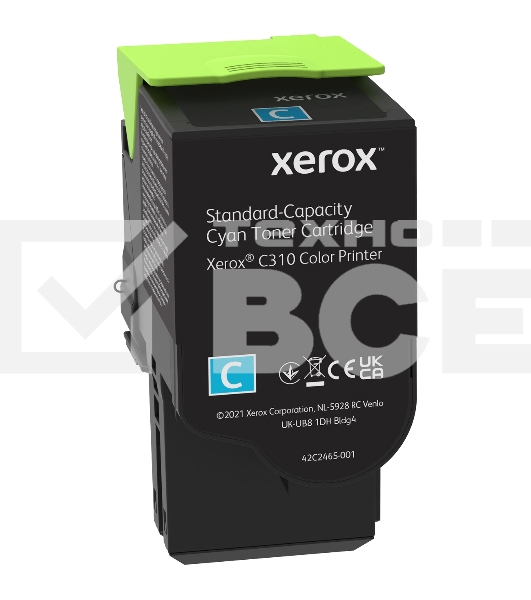 Картридж лазерный XEROX C310 голубой 2K (006R04361)