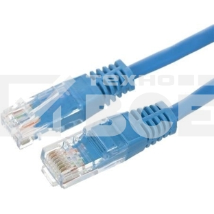 Патч-корд NTSS NTSS-PC-UTP-RJ45-5e-0.5-LSZH-BU NTSS-PC-UTP-RJ45-5E-0.5-LSZH UTP RJ-45 вил.-вилка RJ-45 кат.5E 0.5м синий LSZH (уп.:1шт) 26AWG