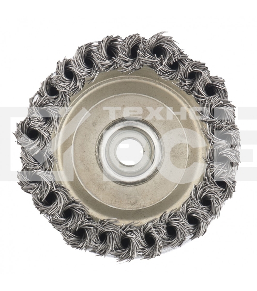 Щетка для УШМ Heavy Duty, 100 мм, М14, Чашка, крученая проволока 0,5 мм  Matrix
