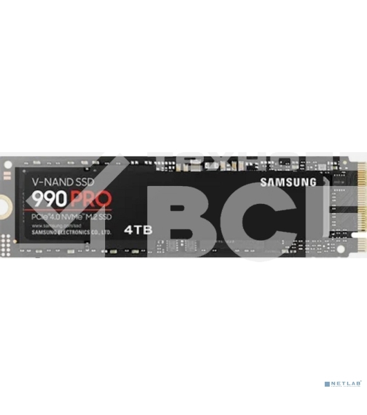 Накопитель SSD Samsung 990 PRO, 4TB, PCIe 4.0 x4, M.2 2280, NVMe, R/W 7450/6900