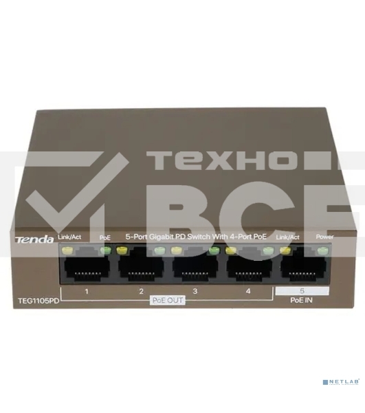 Коммутатор Tenda TEG1105PD