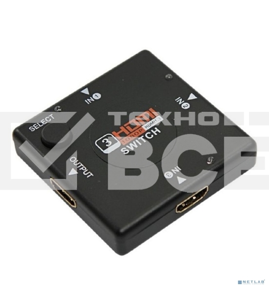 Переключатель гнездо HDMI на 3 гнезда HDMI, без питания, пластик  Rexant