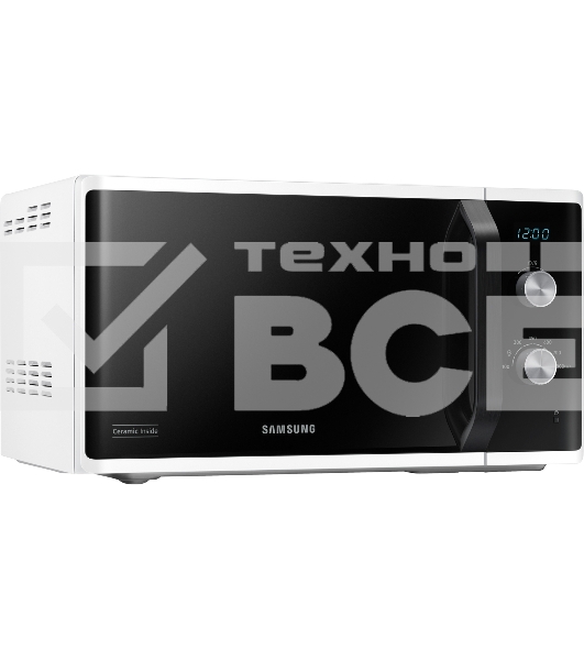 Микроволновая печь Samsung MS23K3614AW белый, 23 л, 800 Вт, переключатели - поворотный механизм