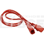Шнур питания Lanmaster LAN-PP13/14-0.5-RD C13-С14 проводник.:3x0.75мм2 0.5м 220В 10А красный, фото2