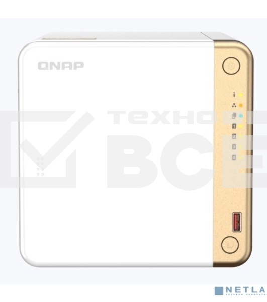 Сетевое хранилище NAS Qnap Original TS-462-4G 4-bay настольный Celeron N4505