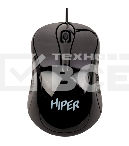 Мышь проводная HIPER HOM-031 черный, 1000 dpi, USB, кнопки - 3