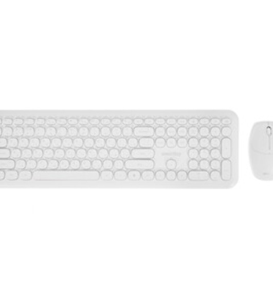 Комплект клавиатура+мышь Smartbuy 666395AG беспроводной, USB, 1000 DPI, белый