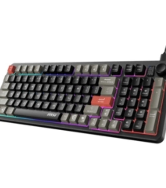 Клавиатура MSI GK110 черный/серый USB for gamer LED (S11-04RU258-HH9)