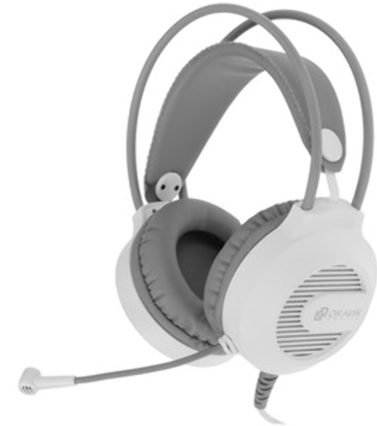 Гарнитура Oklick HS-L300G белый, проводная, 3.5 мм, подсветка