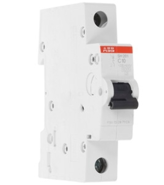 Выключатель автоматический модульный 1п C 10А 6кА SH201 ABB 2CDS211001R0104