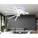 Потолочный светодиодный светильник Ambrella light FL6231 WH белый 88W 3000K-6400K+RGB 605*605*200 (ПДУ ИК), фото10