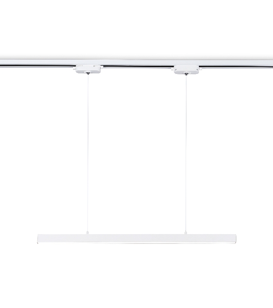 Трековый однофазный подвесной светодиодный светильник Ambrella light GL6783 WH белый LED 24W 4200K 600*22*1025