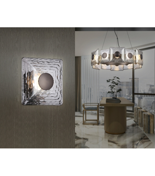 Настенный светодиодный светильник Ambrella light LH31037 GR/SM серый/дымчатый 6W 3000K 150*150*85